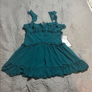 B. Darlin Juniors Flutter-Strap Chiffon Tiered A-Line Mini Dress – Sweet & Flowy